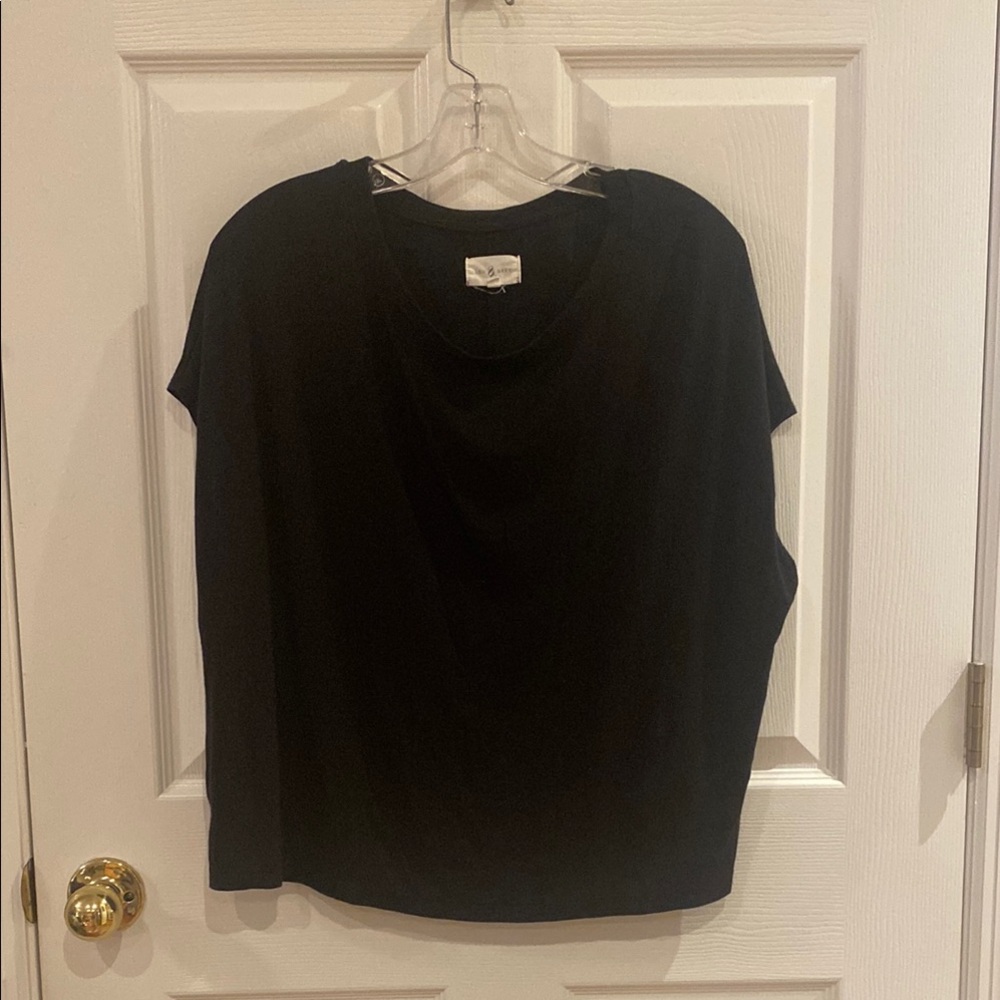 Lou & Grey Black Sleeveless Boxy T-Shirt